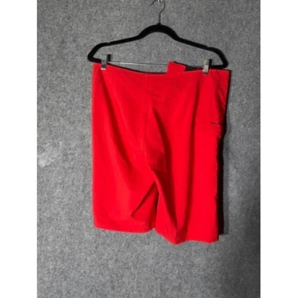 Oakley Mens Red Regular Fit Board Shorts Swim Trunks Size 32 Cargo Pocket